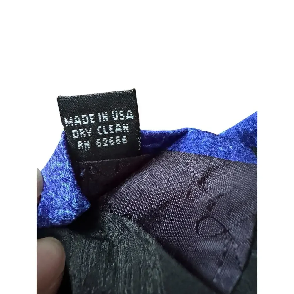 Rush Limbaugh No Boundaries Silk Tie Blue Gold Geometric USA Vibrant Career Work